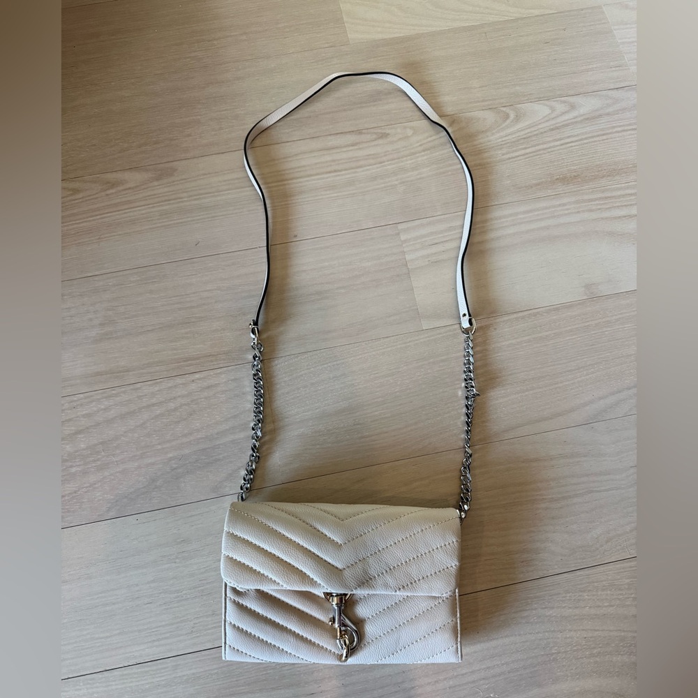 Rebecca Minkoff Cream Leather Crossbody Bag